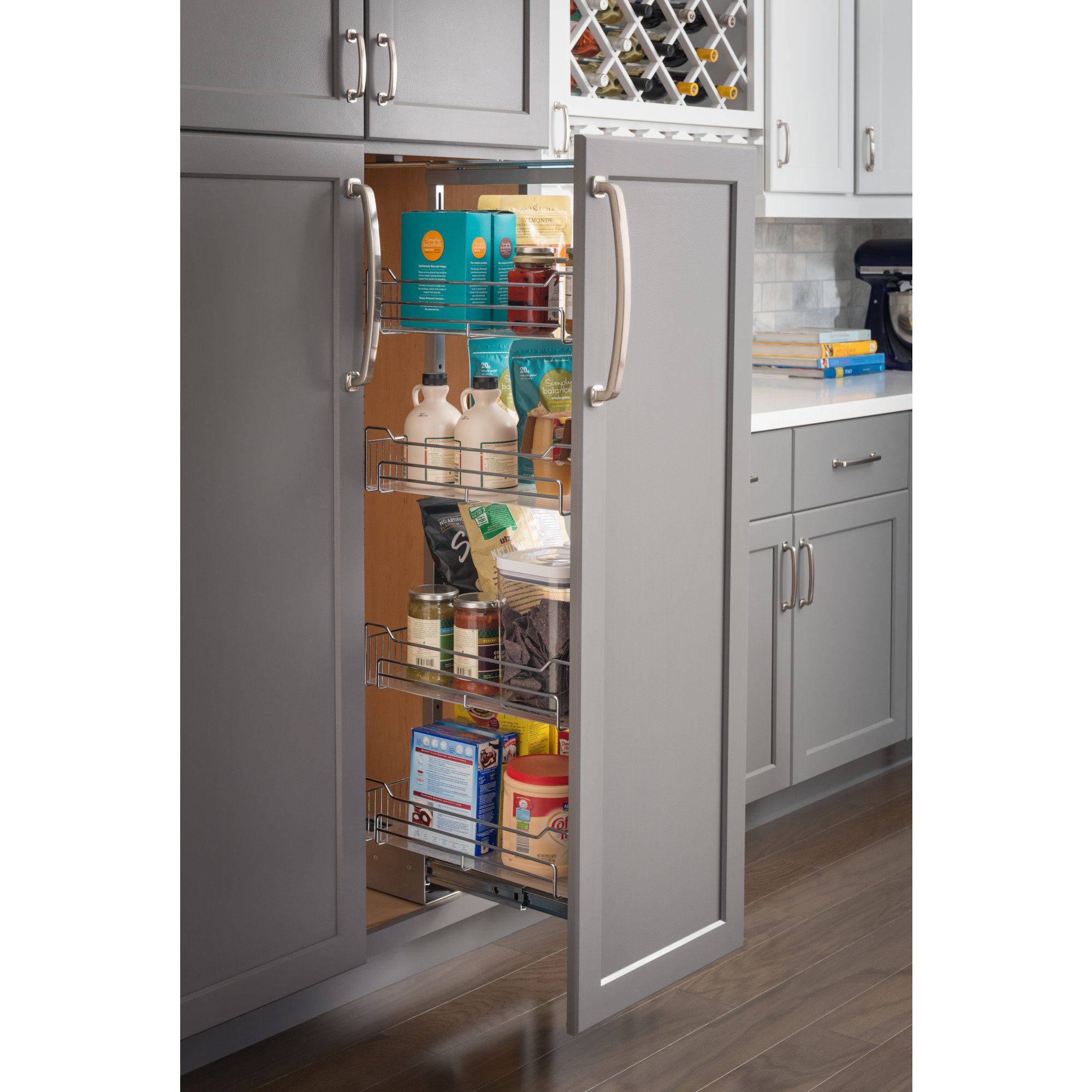 Hardware Resources CPPO1586SC 15 inch x 86 inch Wire Pantry Pullout with Heavy Duty Soft Close Chrome
